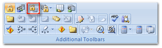 Figure 3: Protect Sheet button in Additional Toolbars