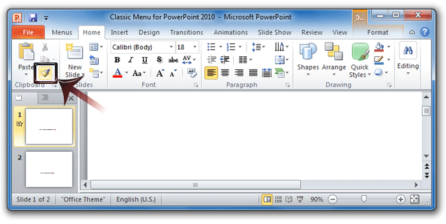 Format Painter in Ribbon