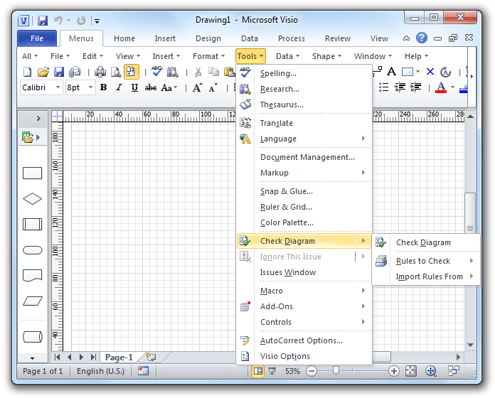 Classic Menu for Visio 2010