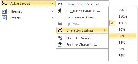 image about Asian Layout of Format Menus in Word 2010