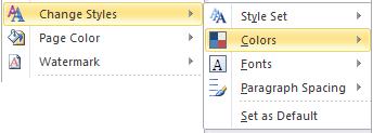image abut Change Styles of Format Menus in Word 2010