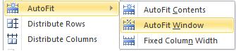 image about Autofit of Table menu in Word 2010 