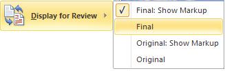 image of Display for Review in Word 2010