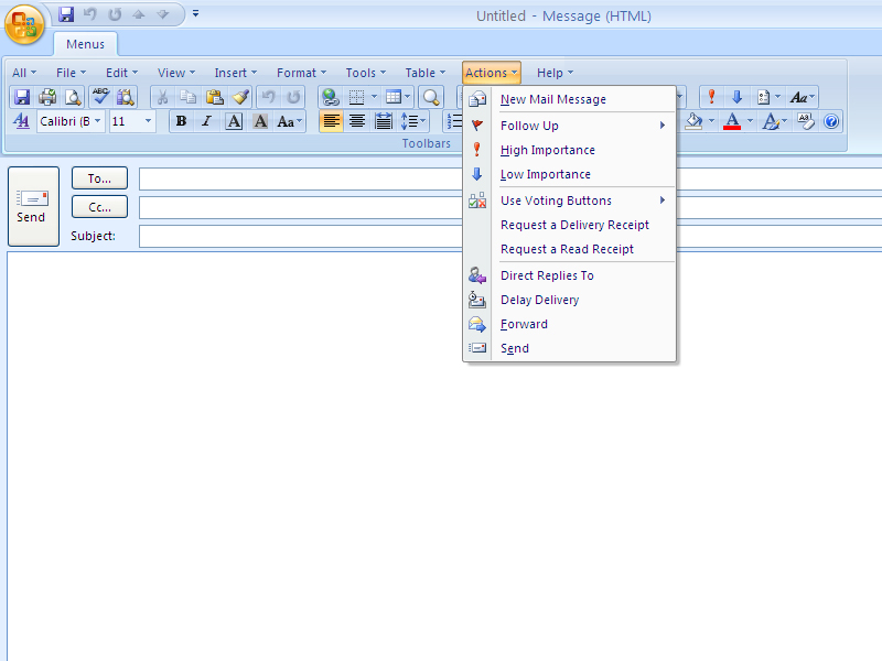 Screen Shots of Office 2007