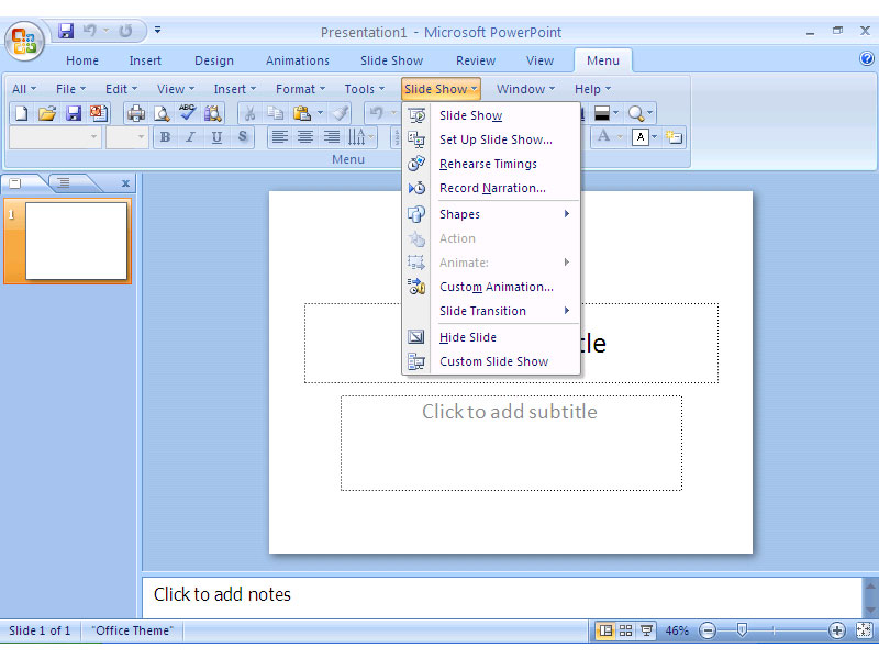 Screen Shots of Office 2007