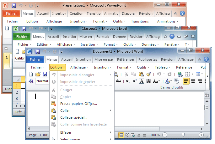 Classic Menu for Excel 2010