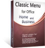 box of Classic Menu for Office Home and Business 2010